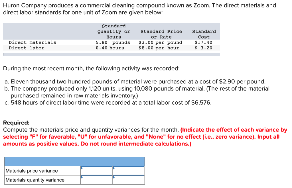 solved-huron-company-produces-a-commercial-cleaning-compound-chegg