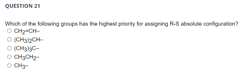 Solved Which of the following groups has the highest | Chegg.com