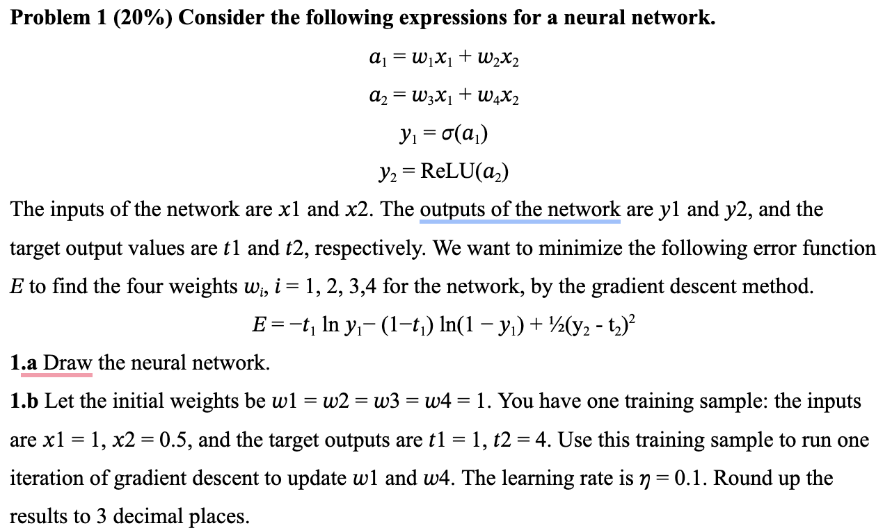 Solved Problem 1 (20%) ﻿Consider the following expressions | Chegg.com