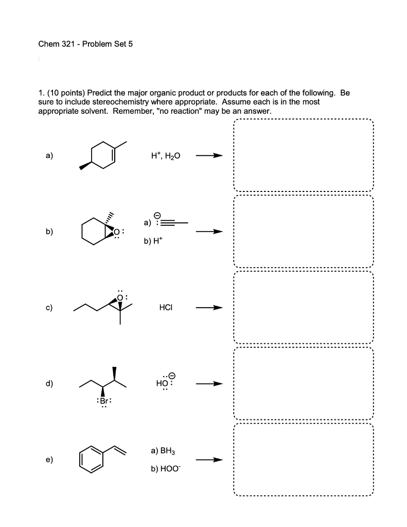 Solved Chem 321 Problem Set 5 1 10 Points Predict The Chegg Solved Chem 321 Problem Set 5 1 10 Points Predict The Chegg