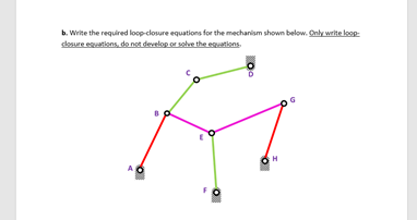Solved b. Write the required loop-closure equations for the | Chegg.com