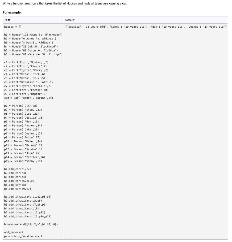 Solved Python Code provided: class Person: def | Chegg.com