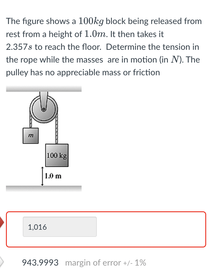 Solved The figure below shows a block with mass m = 5.7 kg