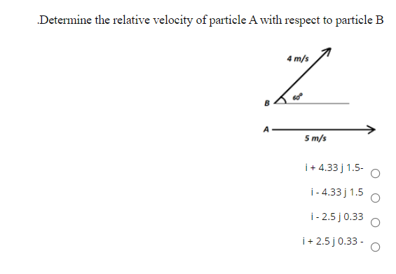 Solved Determine The Relative Velocity Of Particle A With | Chegg.com