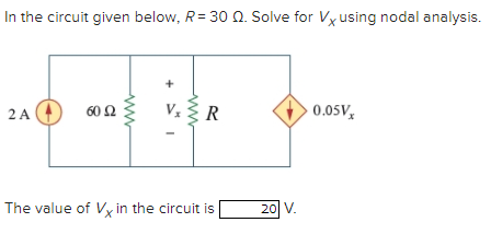 Solved In the circuit given below, R = 14 Q. Find the value | Chegg.com