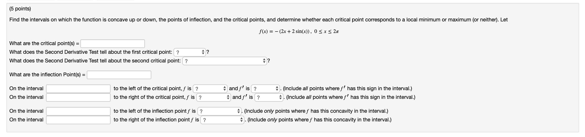 Solved (3 points) NOTE: When using interval notation in | Chegg.com