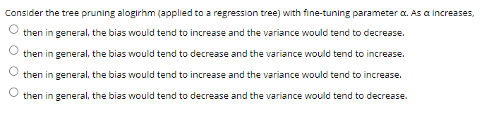 Solved Consider the tree pruning alogirhm (applied to a | Chegg.com