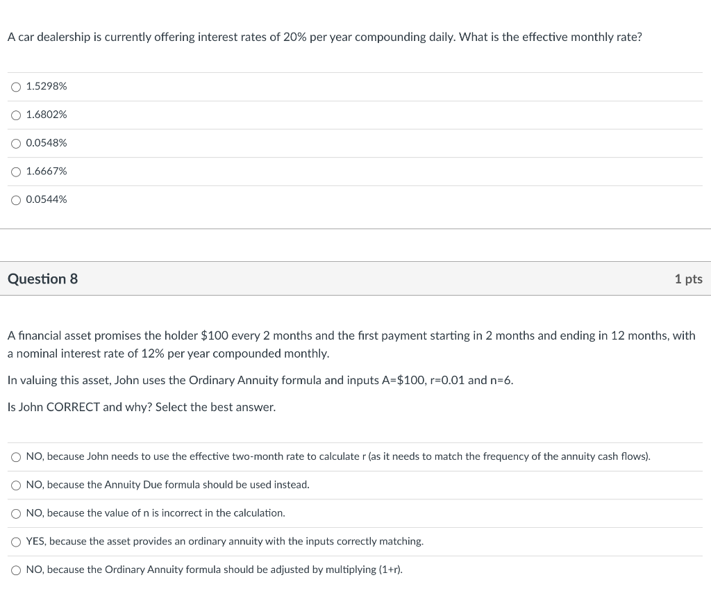 Solved A car dealership is currently offering interest rates