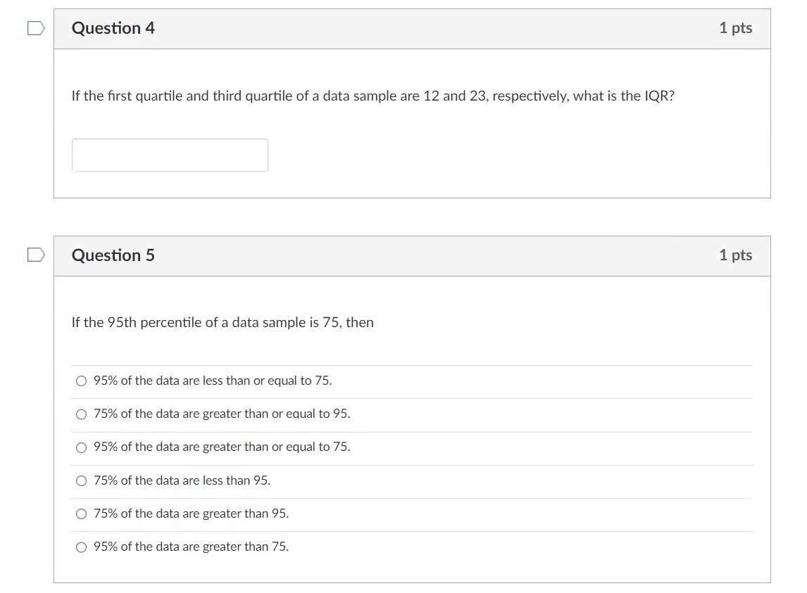 Solved If the first quartile and third quartile of a data | Chegg.com