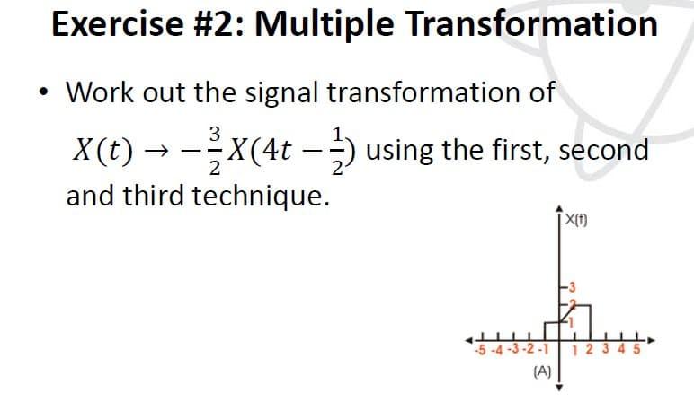 Solved Exercise #2: Multiple Transformation • Work out the | Chegg.com