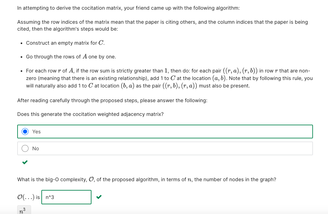 Solved A Citation Network Is A Directed Network Where The Chegg Com