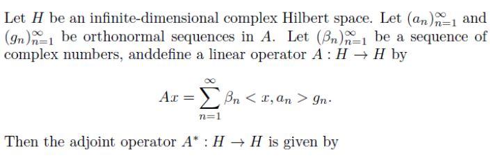 Solved Let H be an infinite-dimensional complex Hilbert | Chegg.com