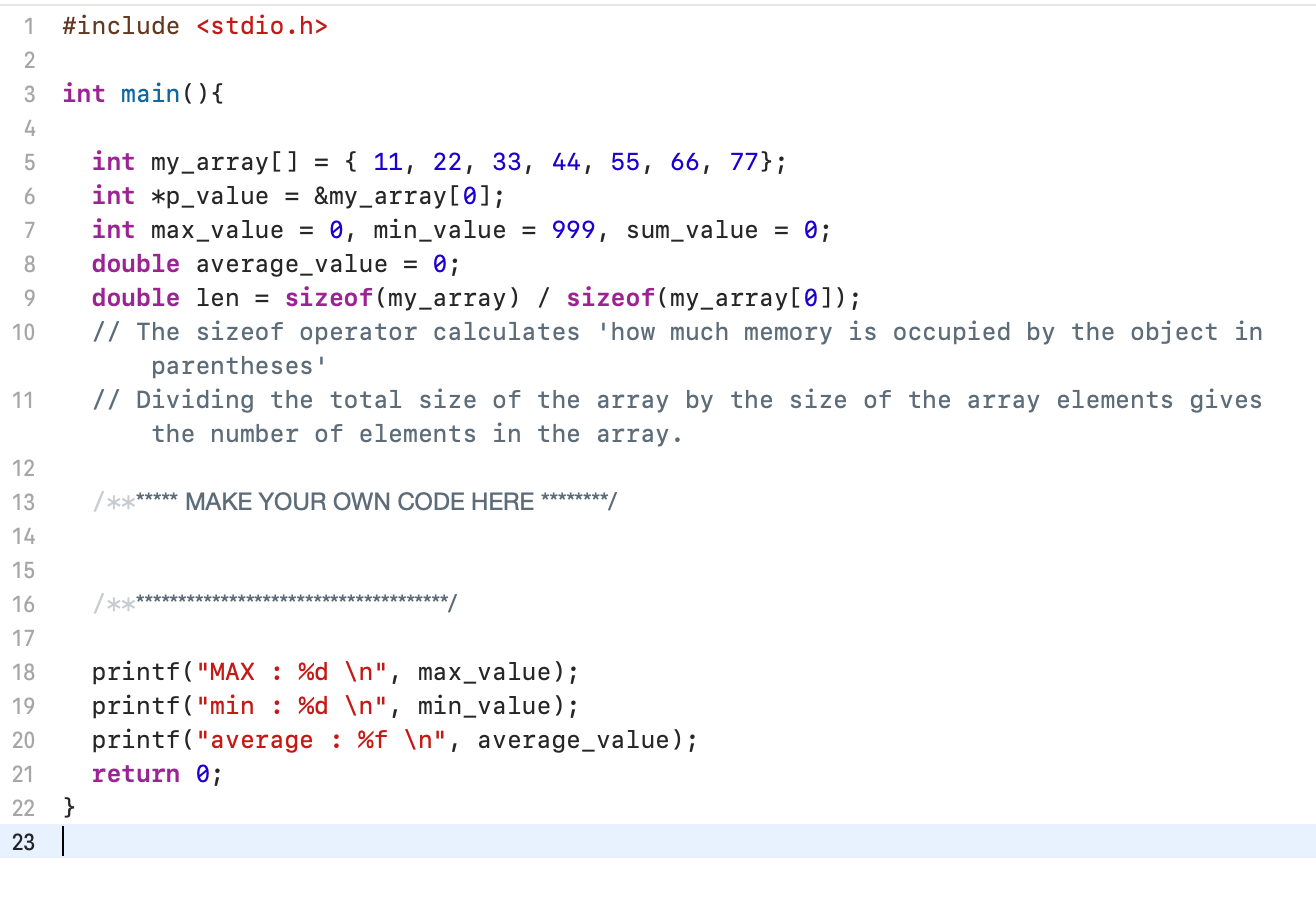 Solved Assuming the following int array is declared, write a | Chegg.com