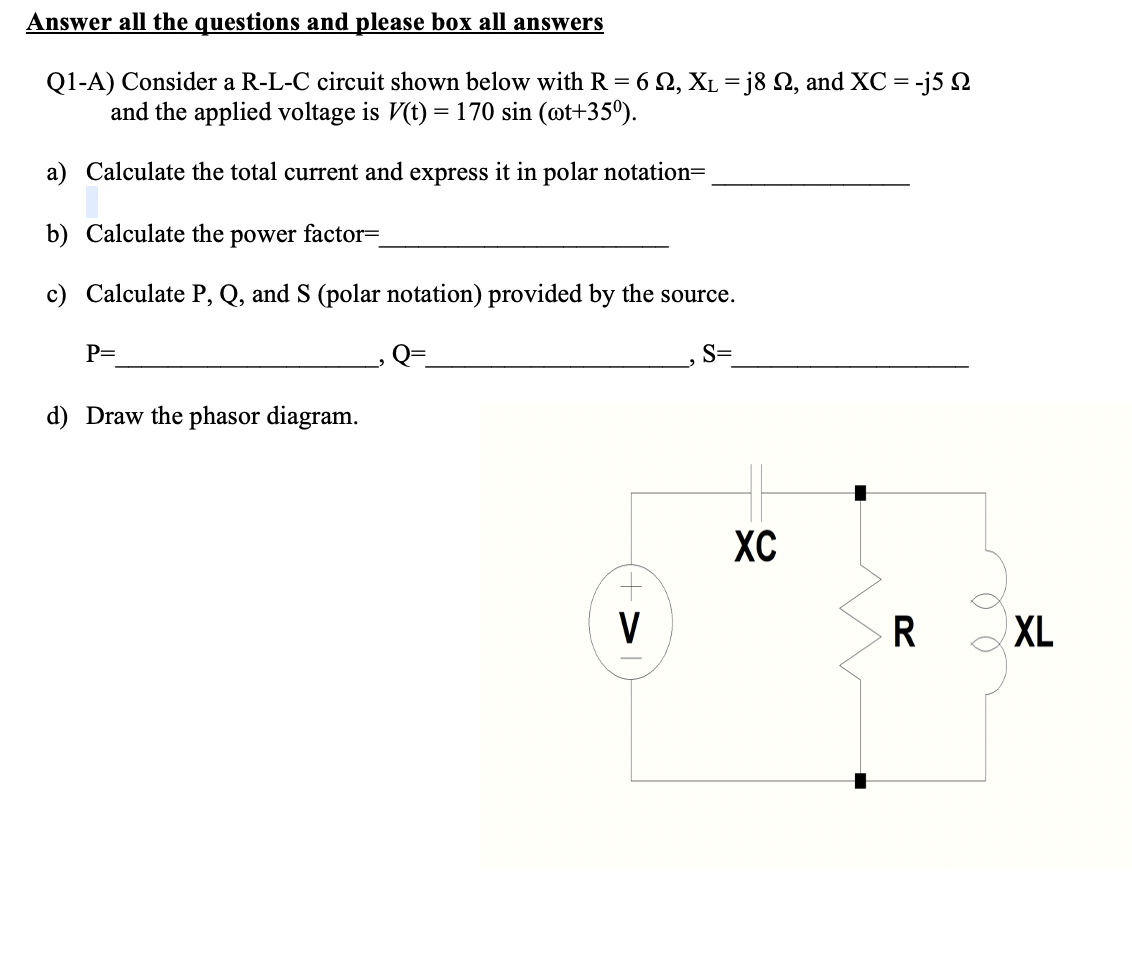 Solved Answer All The Questions And Please Box All Answer Chegg Com