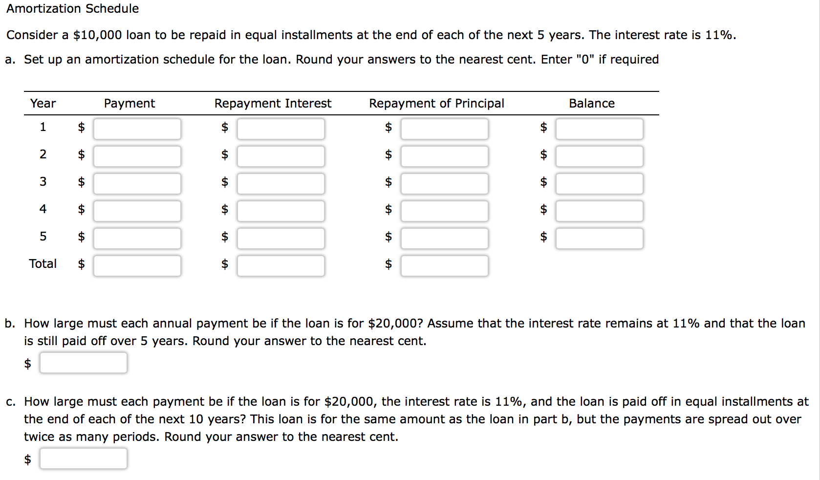 10000 Loan For 5 Years Payment