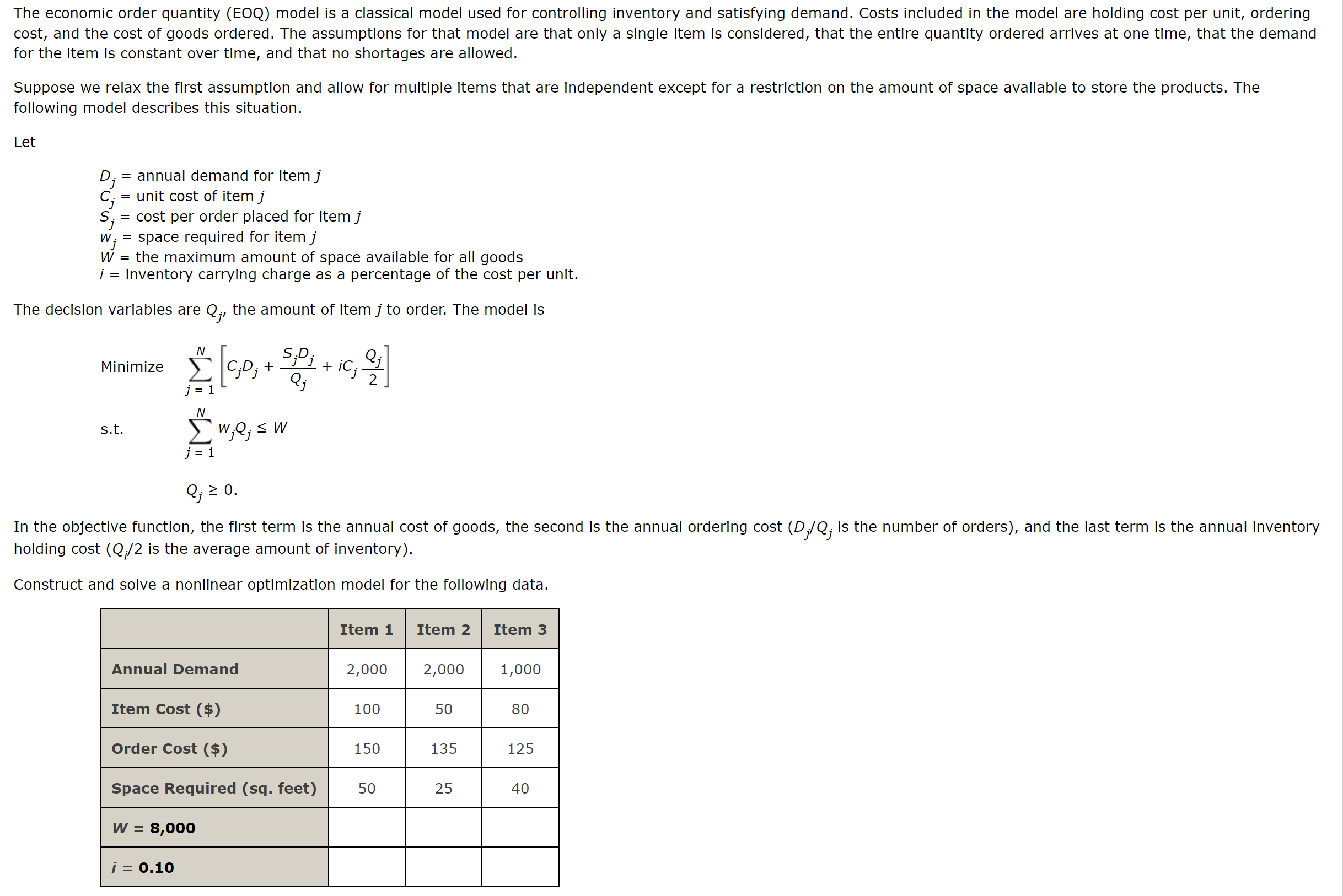 the-economic-order-quantity-eoq-model-is-a-chegg