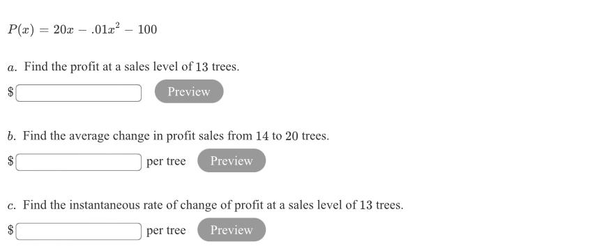 Solved Round all answers to the nearest cent. The profit | Chegg.com