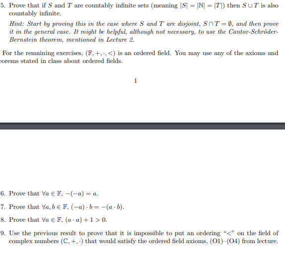 Solved 5. Prove That If S And T Are Countably Infinite Sets | Chegg.com