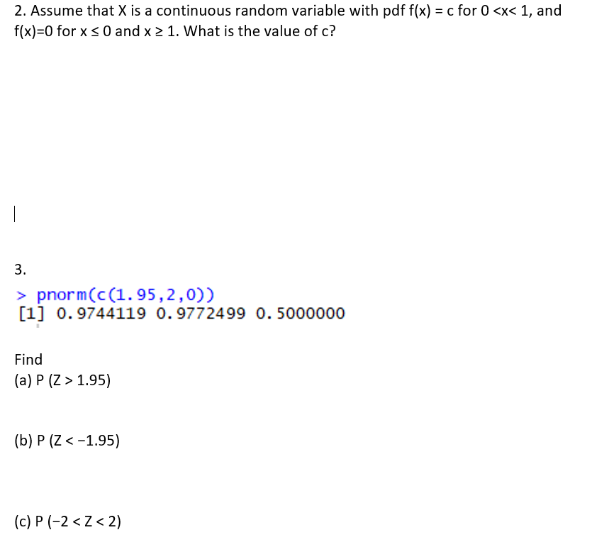 Solved 2. Assume that X is a continuous random variable with | Chegg.com