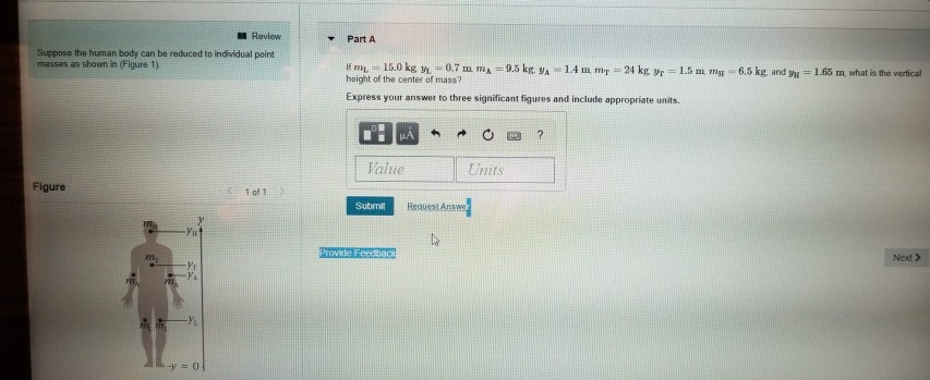 Solved Review vPart A Suppose the human body can be reduced | Chegg.com