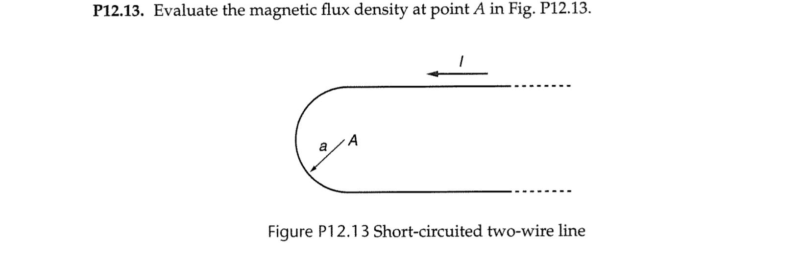 Solved P12.13. Evaluate the magnetic flux density at point A | Chegg.com