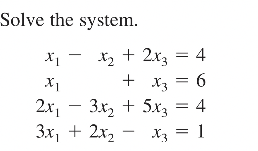 Solved Solve the system. | Chegg.com