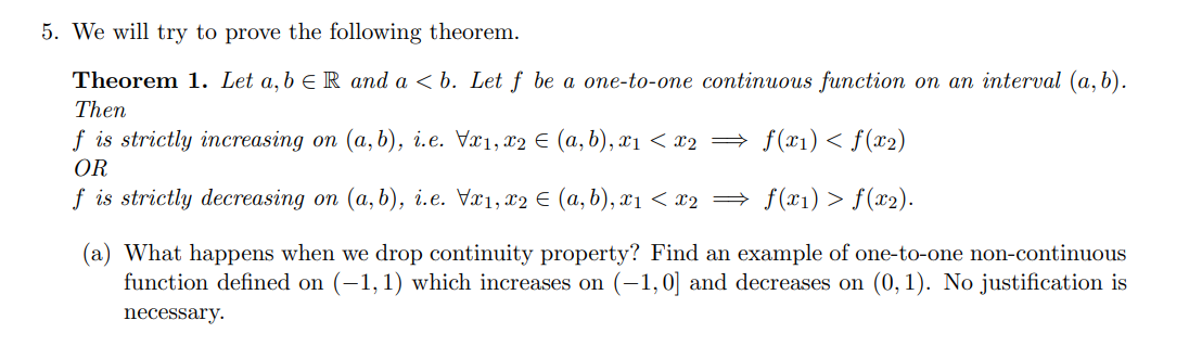 Solved We Will Try To Prove The Following Theorem. Theorem | Chegg.com