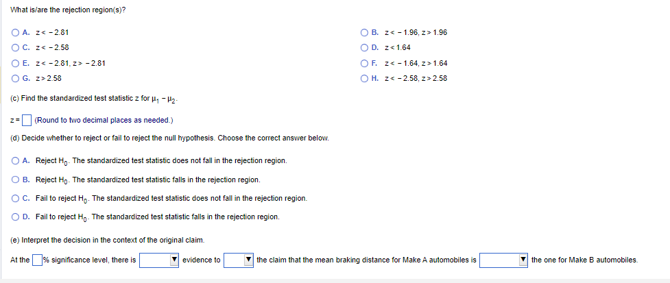 Solved parts (a) through (e). (a) Identify the claim and | Chegg.com