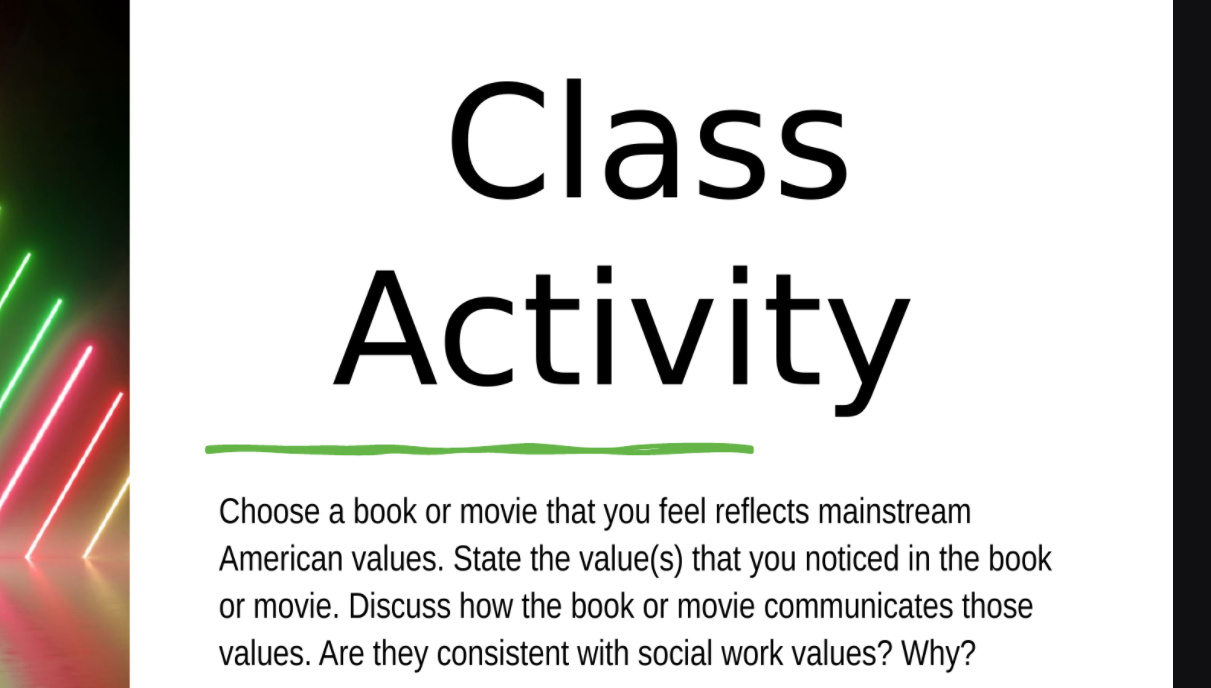 Solved Class Activity Choose a book or movie that you feel | Chegg.com