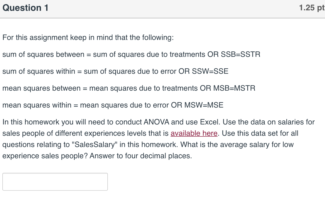 Solved Question 1 1.25 Pt For This Assignment Keep In Mind | Chegg.com