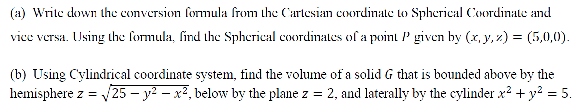 Solved (a) Write down the conversion formula from the | Chegg.com