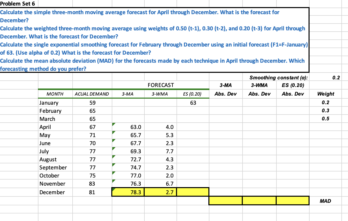 Solved please use excel and show working | Chegg.com