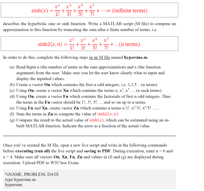 Solved Using MATLAB Please do not use for and while | Chegg.com