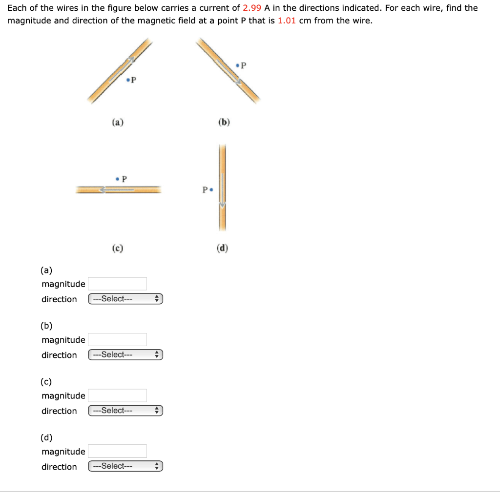 Solved Each of the wires in the figure below carries a | Chegg.com