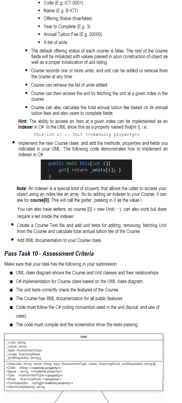 Solved · Code (E.g. ICT-0001) • Name (E.g. B-ICT) • Offering | Chegg.com