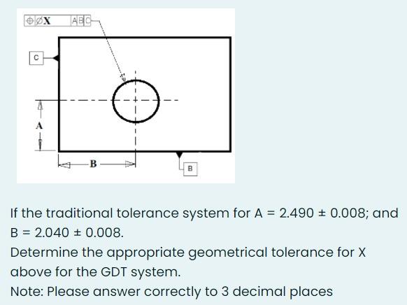 Solved X ПАЕС- c kB B If the traditional tolerance system | Chegg.com