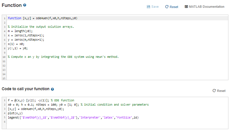 Solved Heun's Method for Numerically Integrating ODE's My | Chegg.com