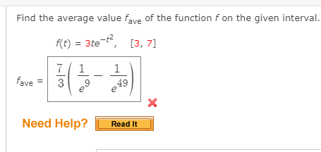 Solved Find The Average Value Fave Of The Function F On The | Chegg.com