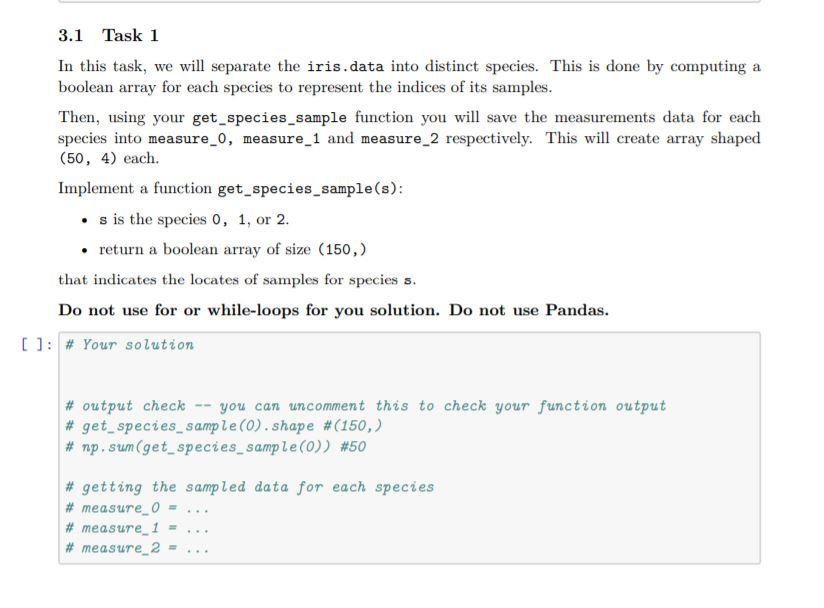 Solved Part 2 - Coding Knowing That The Iris Dataset Has | Chegg.com