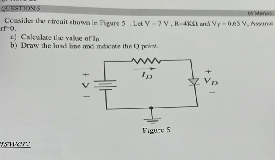 Solved Consider the circuit shown in Figure 5 . Let V=7 | Chegg.com