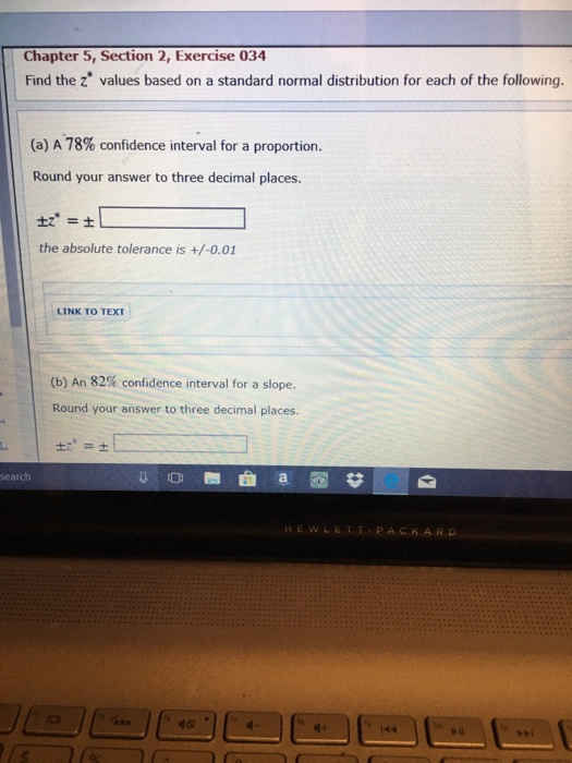 Solved Chapter 5, Section 2, Exercise 034 Find The Z' Values | Chegg.com