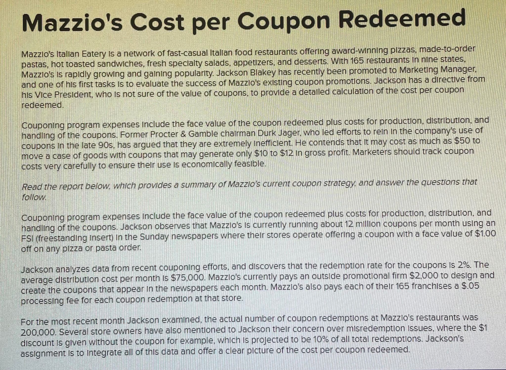 solved-mazzio-s-cost-per-coupon-redeemed-mazzio-s-itallan-chegg