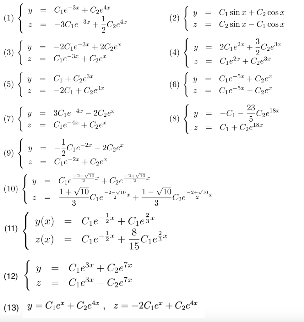 Solved Solve the next systems of linear differential | Chegg.com