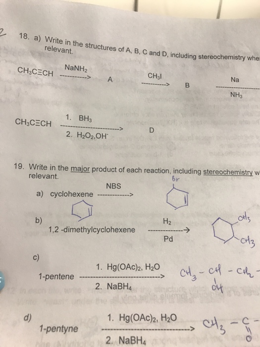 Solved 18. a) Write in the structures of A, B, C and D. | Chegg.com