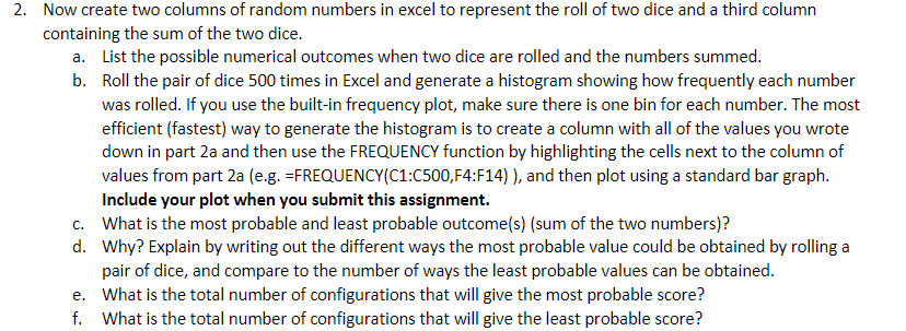 How to Roll two Dice in Excel