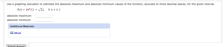 absolute minimum of a function calculator