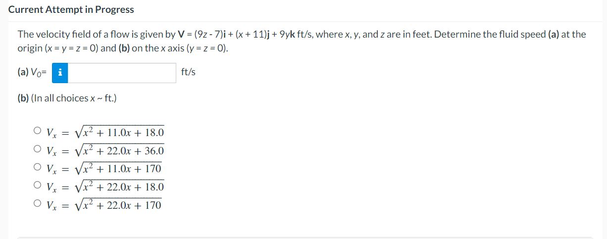 Solved The velocity field of a flow is given by | Chegg.com