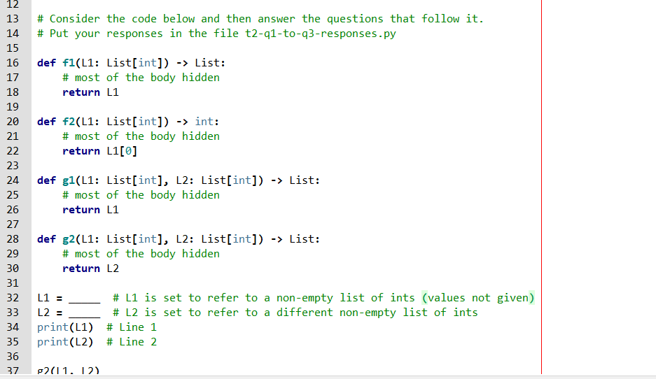 Solved # Consider the code below and then answer the | Chegg.com