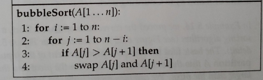 Solved Please Solve Following Question Bubblesort Alogrithm Algorithm Provided Incase Need See Bu Q