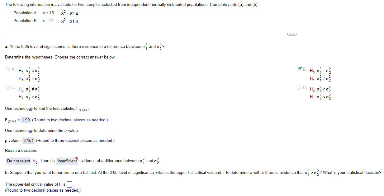 Solved The following information is available for two | Chegg.com